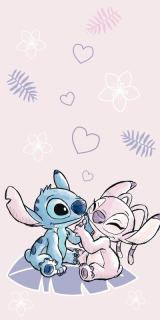 Osuška Lilo and Stitch pink